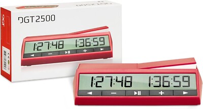 DGT 2500 Chess Clock. NEW 2025 Official FIDE Timer. Faster Display Than 3000