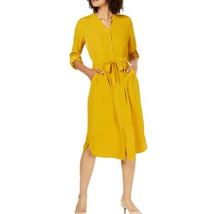 women's midi shirt dress