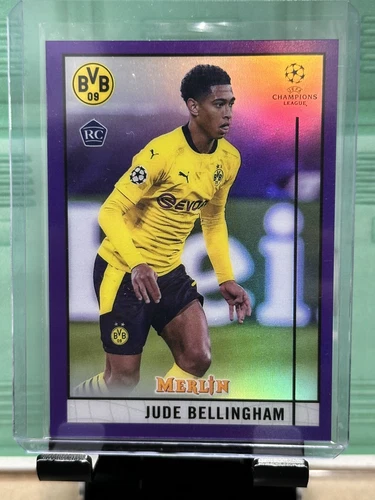 Jude Bellingham 2020-21 Topps Chrome Merlin Purple Refractor Rookie RC /299