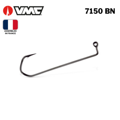 100/1000 pack VMC 7150 #3/0 Black Nickel Barbarian Jig 90°