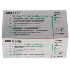 3M ESPE 37230 Ketac Cem Radiopaque Glass Ionomer Luting Cement Triple Pack