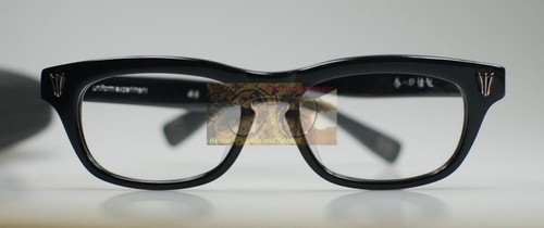 Vintage black eyeglasses men's Japan high acetate glasses clear lens eyewear - Picture 3 of 6
