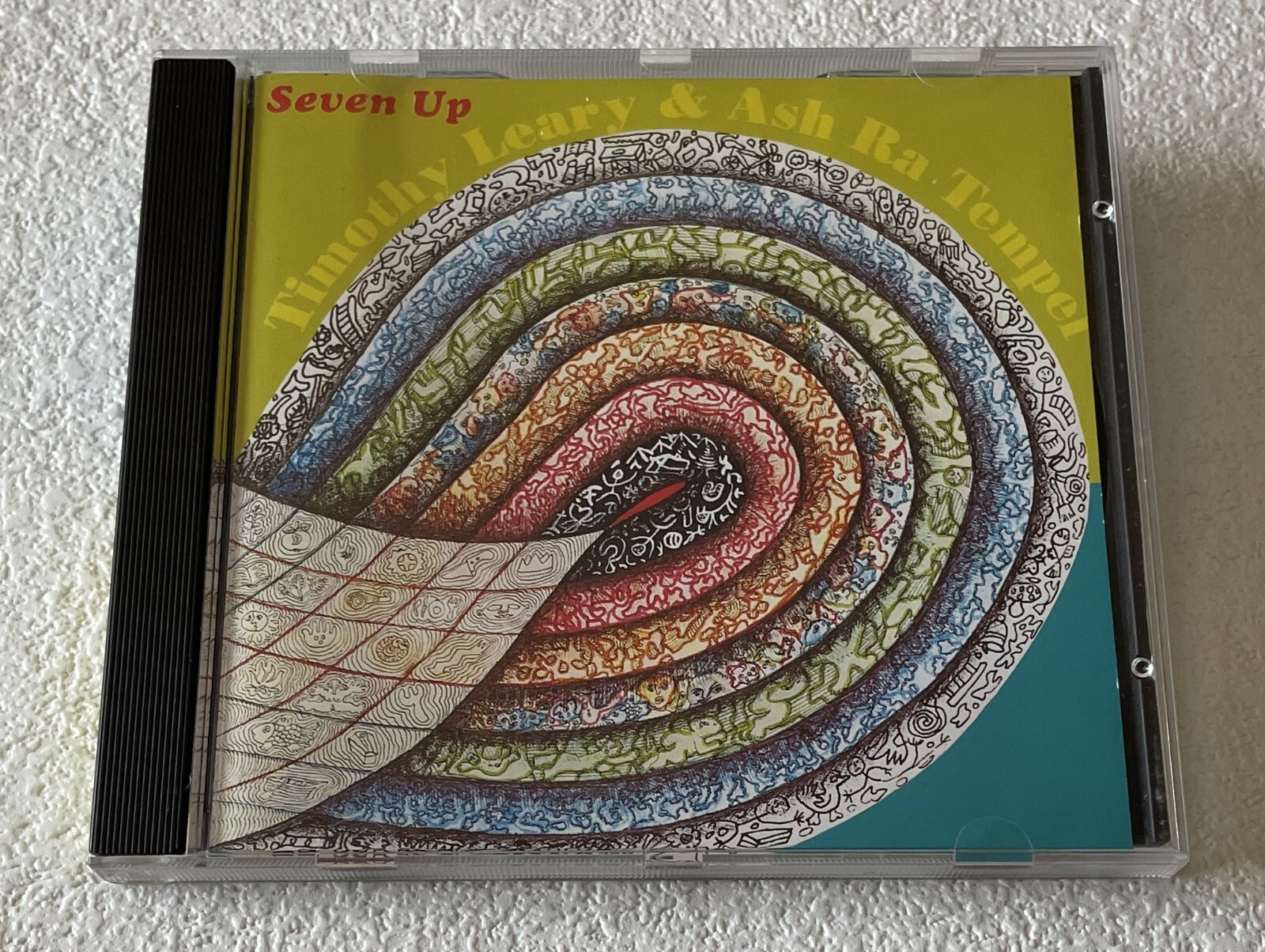 TIMOTHY LEARY & ASH RA TEMPEL ~ SEVEN UP ~ 1993 FRENCH 2-TRACK CD ALBUM