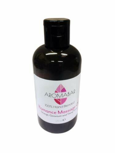Romance Massage Oil 125ml with Orange, Geranium and Ylang Ylang Essential Oils