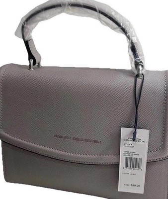 New French Connection Purse Top Handle Satchel Crossbody Bag Lavender $88