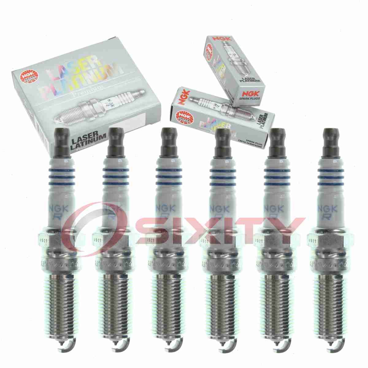 6 pc NGK Laser Platinum Spark Plugs for 2007-2009 Pontiac G6 3.6L V6 fw
