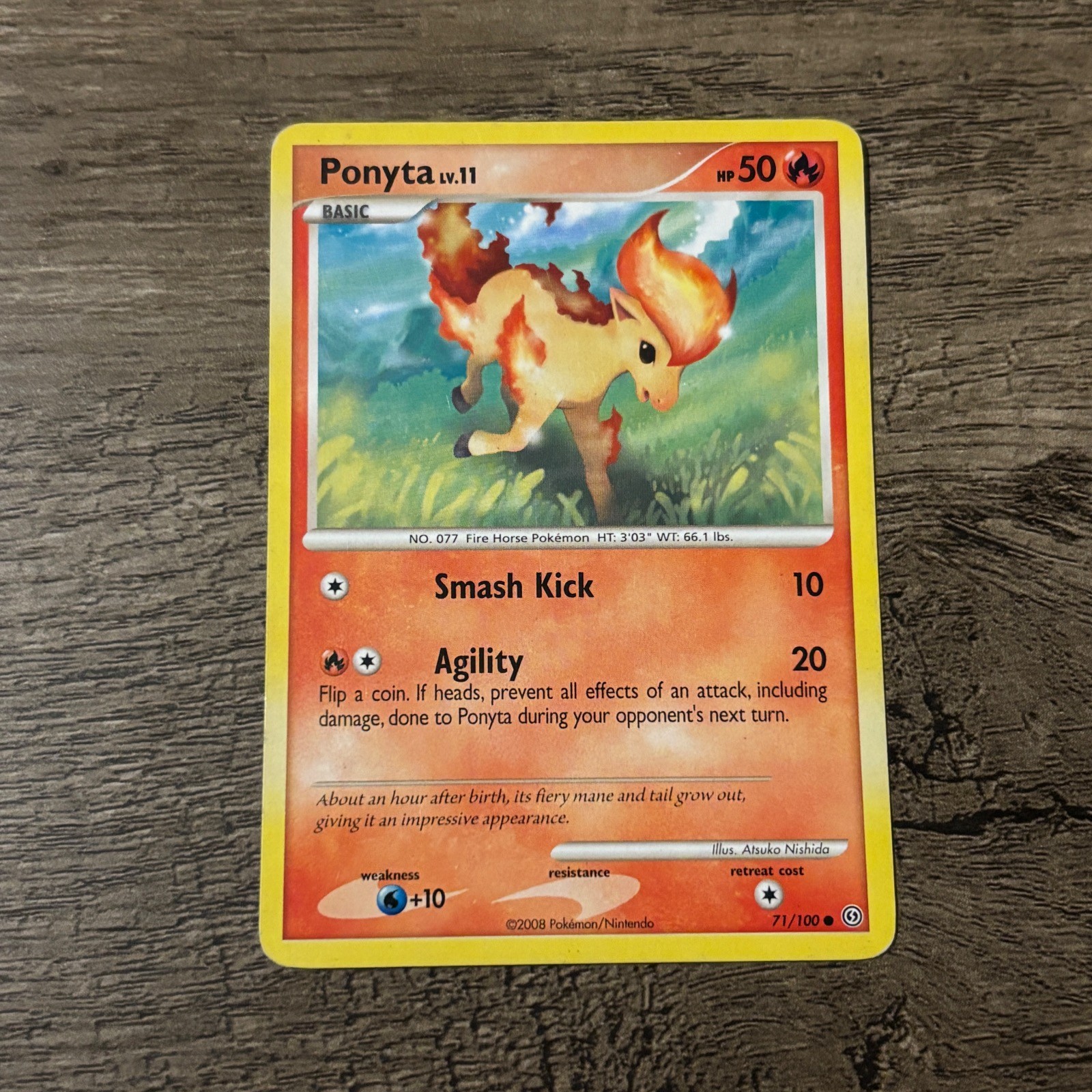 Ponyta 71/100 Common Stormfront Pokemon Heavily Played