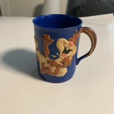 Vintage Nestle Quik Cup 80's Blue Laughing Rabbit