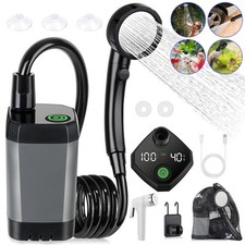 Portable Camping Shower 6000mAh Rechargeable Outdoor Camp Pump for Hiking Travel