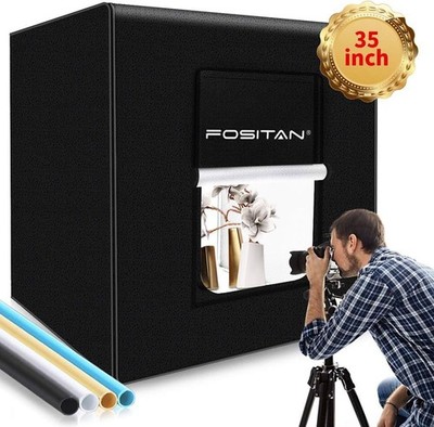 Fositan M90 35in/90cm Photo Light Box LED Shooting Tent Studio Kit Portable