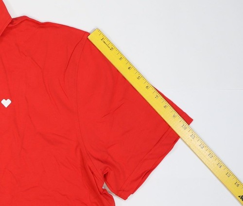 CVS Polo Shirt Mens 2XL Red Heart Logo Tagless Knit Short Sleeve Work Uniform - Picture 3 of 11