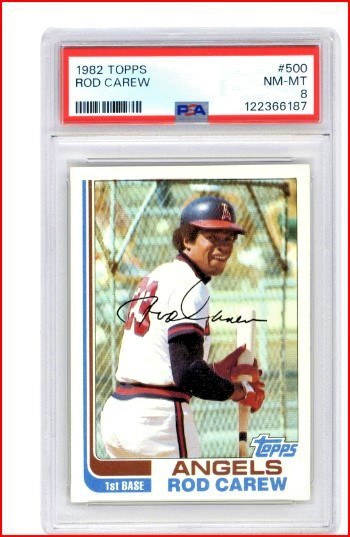 1982 Topps - Rod Carew #500 Los Angeles Angels PSA 8