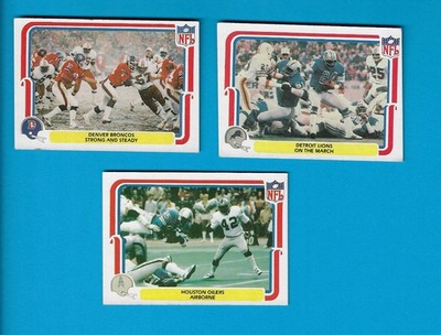 1980 Fleer NFL Team Action Football (1-70)   Pick Your Cards EXCELLENT/ NM