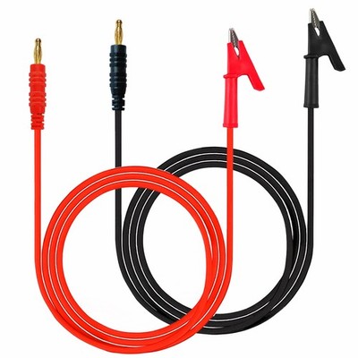 Banana Plug to Crocodile Clip Test Leads Wire Cable 16AWG Alligator Clip Test...