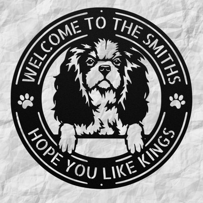 Personalized Cavalier King Charles Spaniel Metal Sign Dog Decor for Home or Gift