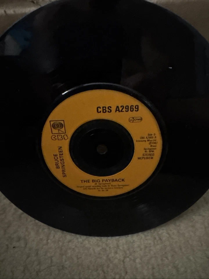 BRUCE SPRINGSTEEN OPEN ALL NIGHT  7 VINYL 45 UK IMPORT PS RARE 1982 CBS RARE - Image 3 of 4