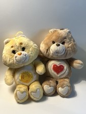 Vintage 1980s Kenner Care Bears Plush Tenderheart Bear Sunshine Bear Lot Of 2