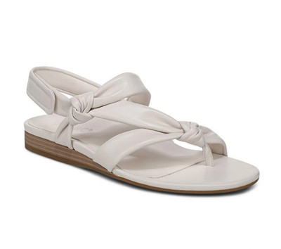 VIONICS Geneva Strappy Toe Post Sandal - Sea Salt Leather NEW