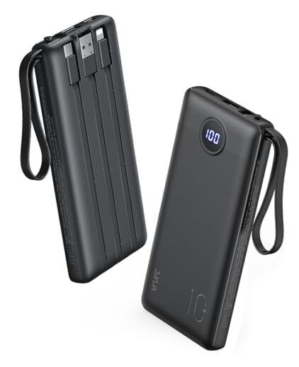 22.5W Fast Charging 10000mAh Portable Power Bank with USB-C Input & Output