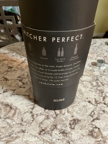 NEW Corkcicle. Insulated Canteen 60 oz. Black, Wide Mouth, BPA Free, Uline - Picture 4 of 6