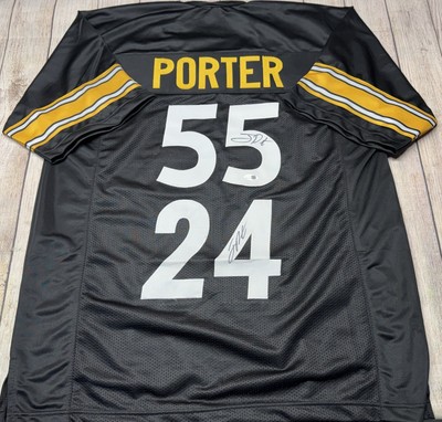 PITTSBURGH STEELERS DUAL SIGNED JOEY PORTER SR JR BLACK CUSTOM JERSEY JSA  COA!
