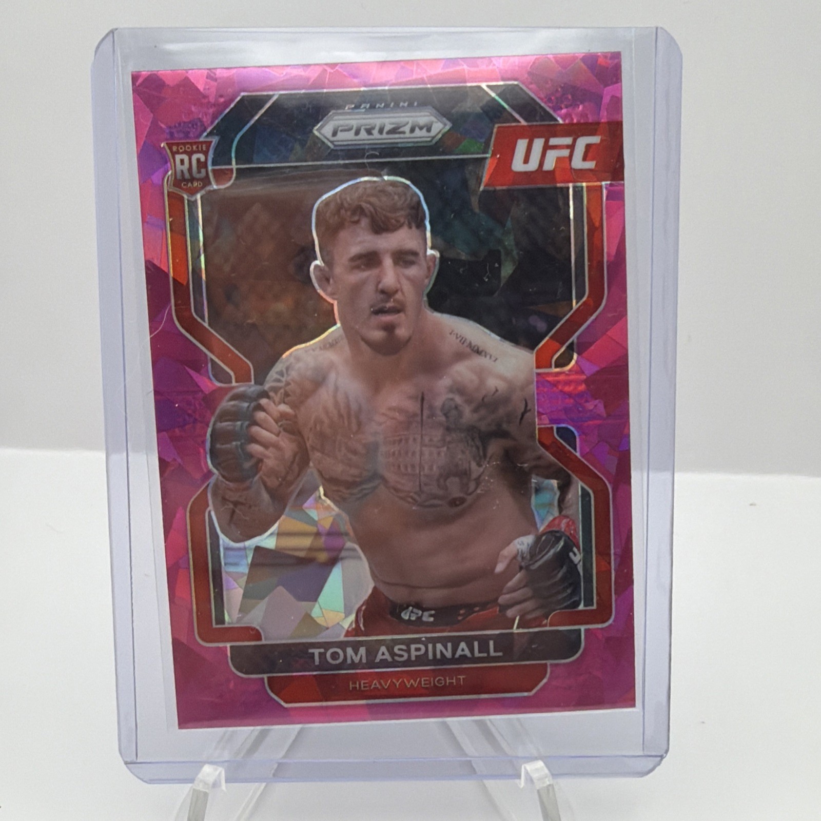2022 Panini Prizm UFC - Tom Aspinall #134 Pink Ice Prizm (RC)