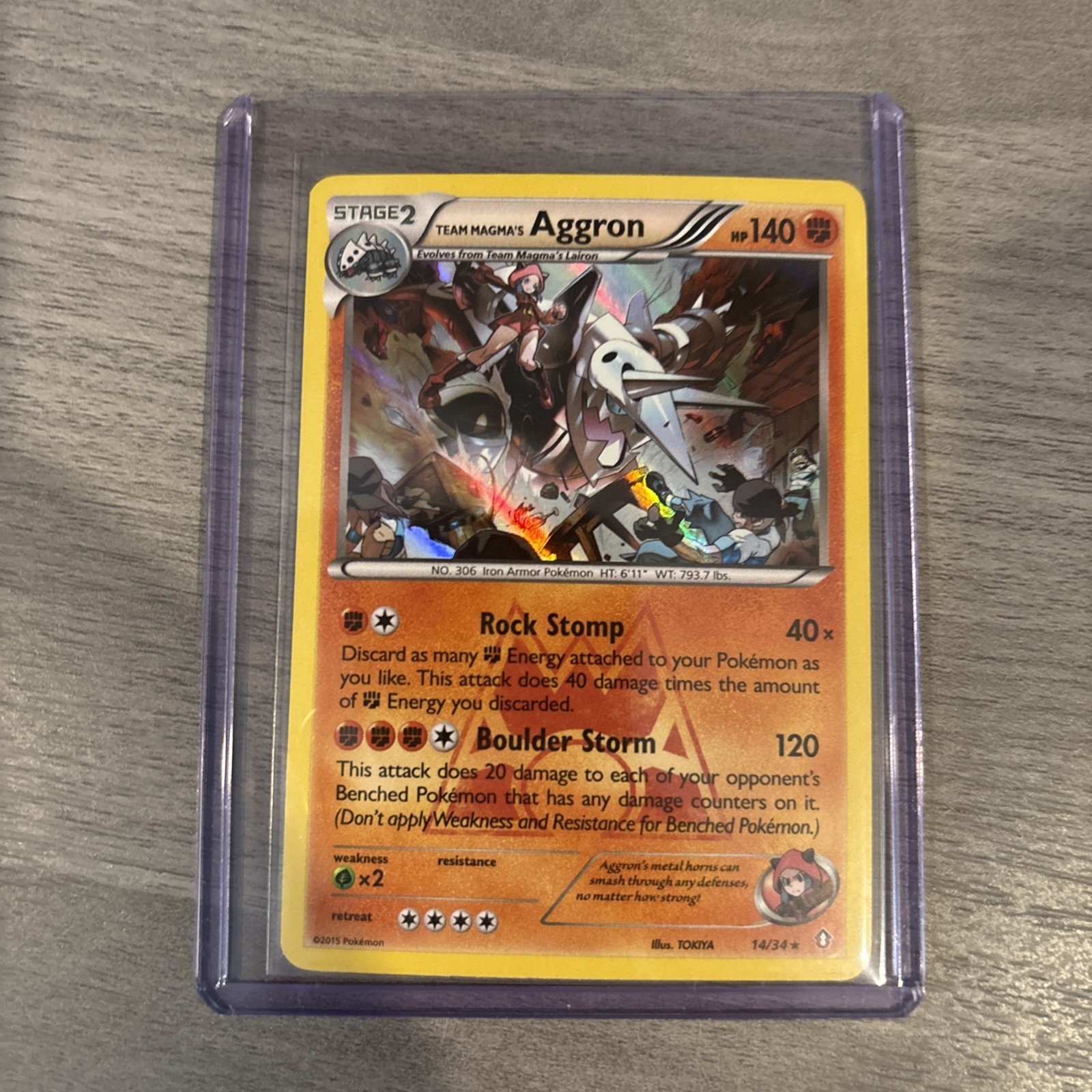Pokémon TCG Team Magma’s Aggron 14/34 - Holo Rare XY Double Crisis NM Near Mint