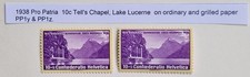 Switzerland.  1938 Tell s Chapel issue, with Normal and Grilled Gum. Mint Hinged