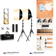 Softbox Lighting Kit 2pack 16x16in 85W Bi-Color LED 2700-6400K Adjustable