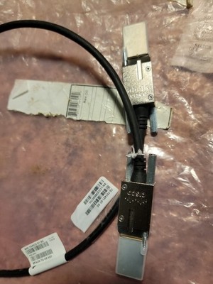 Lot Of 4 Cisco STACK-T4-1M V02 800-104932-02 1m Black Round Stacking Cable