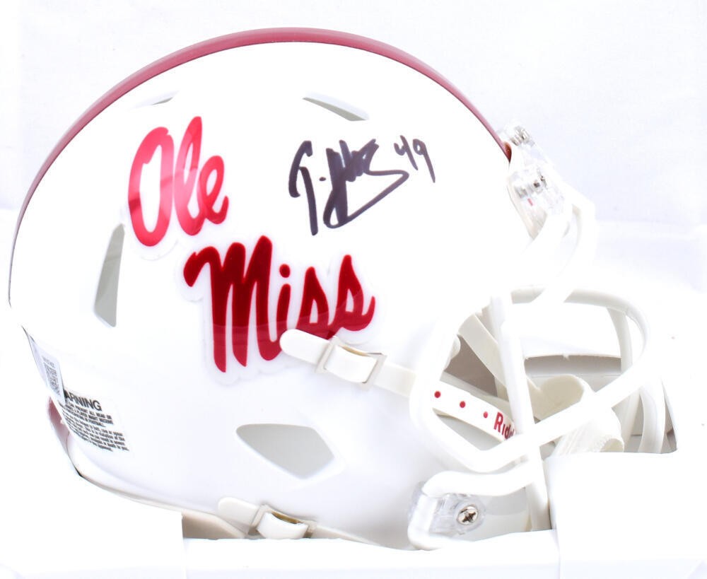 Patrick Willis Autographed Signed Ole Miss White Speed Mini Helmet- Beckett W Hologram 