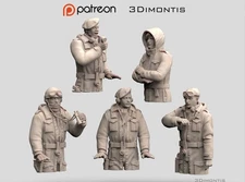 3d Models STL Format Digital   "British Tank Crew WW2"
