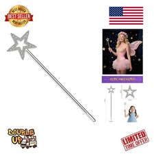 13 Inches Fairy Wand Silver Star Wand, Magic Stick Princess 13 inches,