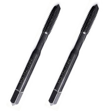 2Pcs M5 X 0.8 Spiral Point Tap,M2 HSS TICN Coated,Spiral Point Plug Threading Ta