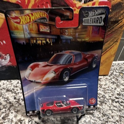Hot Wheels Boulevard 1969 Alfa Romeo 33 Stradale Red 1:64 Diecast Real Riders