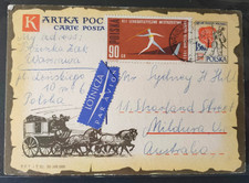 POLAND / POLSKA 1961 POST CARD TO AUSTRALIA (JF)