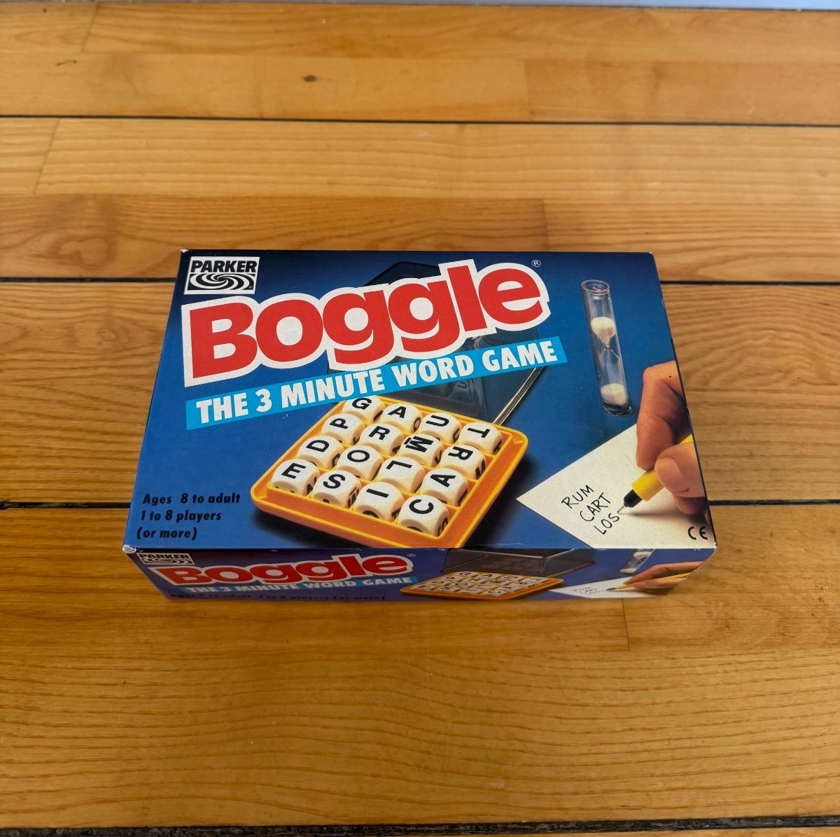 Vintage 1992 Boggle Game Parker Complete Ages 8-Adult The 3 Minute Word Game