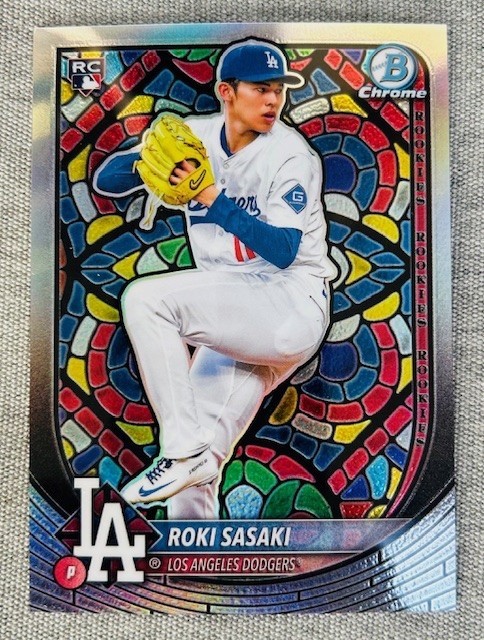2025 Bowman Chrome Baseball "Roki Sasaki" Etched in Glass SSP Dodgers