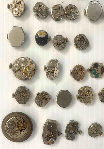 60 Lot Lady's Watch Movements For Parts Repair Replacement Hamilton Bulova Elgin - Picture 4 of 23