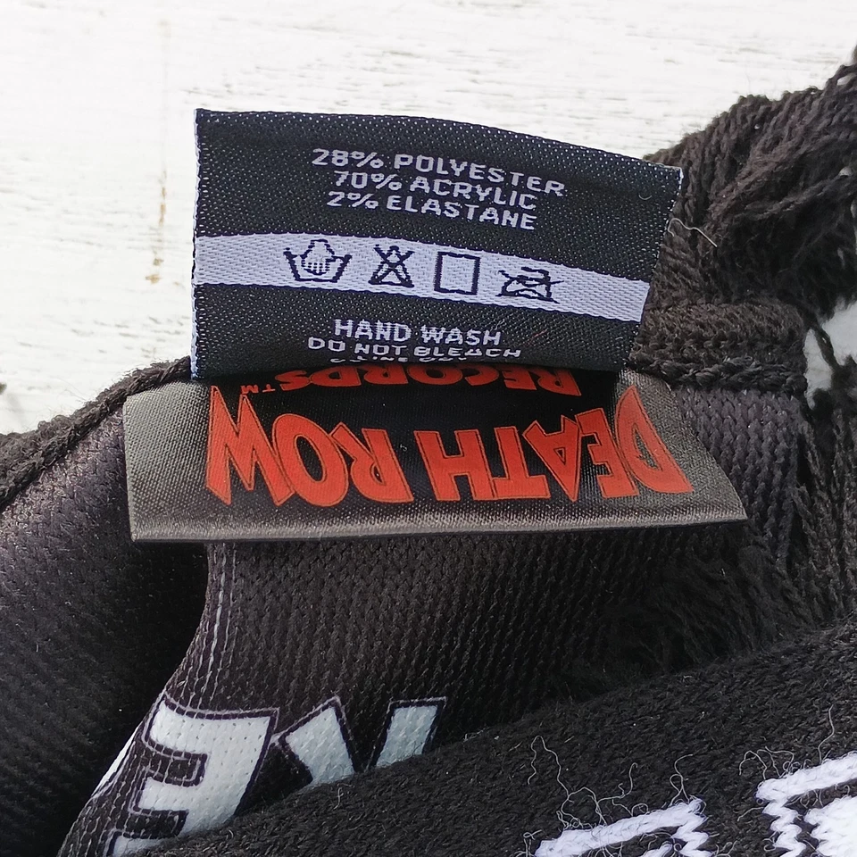 Death Row Records Scarf Gangsta Rap Hip Hop Y2K West Coast New Black Snoop Suge - Image 4 of 4