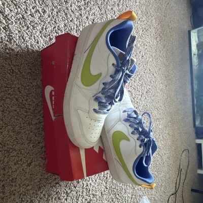 Nike Air Max 90 LTR (GS) Unisex Kids 6.5Y White/Green/Blue Leather Sneakers