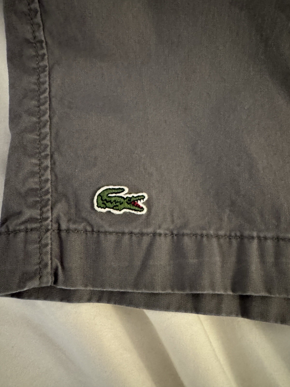 Lacoste Mens Medium Gray Chino Shorts Size 33 thumbnail 2