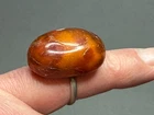Natural OLD Antique  BUTTERSCOTCH Baltic Amber Stone  Ring 6,5 gr