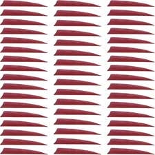 MECCANIXITY Arrow Vanes, Turkey Fletching TPU Feathers 5, Red 