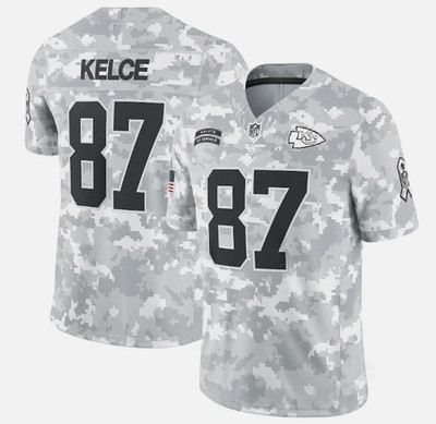 NEW Kansas City Chief's / ''Salute the Troops'' / XL Kelce #87 Jersey
