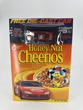 General Mills Honey Nut Cheerios Unopened Cereal Box W/ Free Die-Cast Dodge Car 