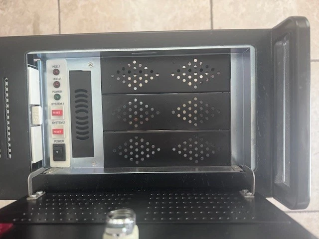 4U - 19" Black Rack Mount Chassis-Used, 23" long with handle - Image 3 of 4