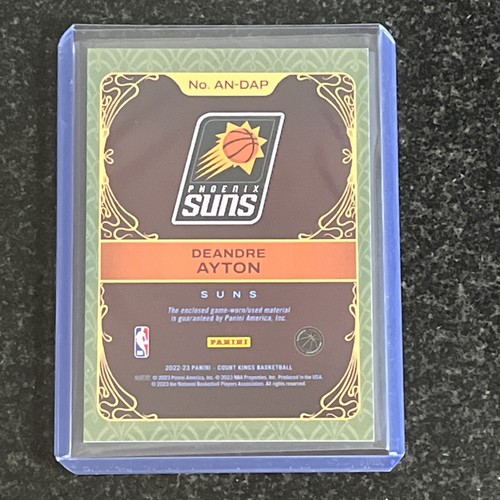 Deandre Ayton Art Nouveau Worn Patch Panini Court Kings 2022-23 Suns AN-DAP - Bild 3 von 3