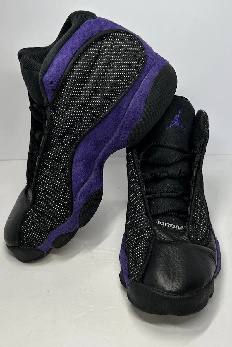 Nike Jordan 13 Retro Court Viola Nero Ragazzo Taglia 5.5 Donna 7.5 884129 015