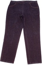 White Stag Jeans Womens XL 16-18 Dark Blue Pull On Elastic Waist Denim Pants